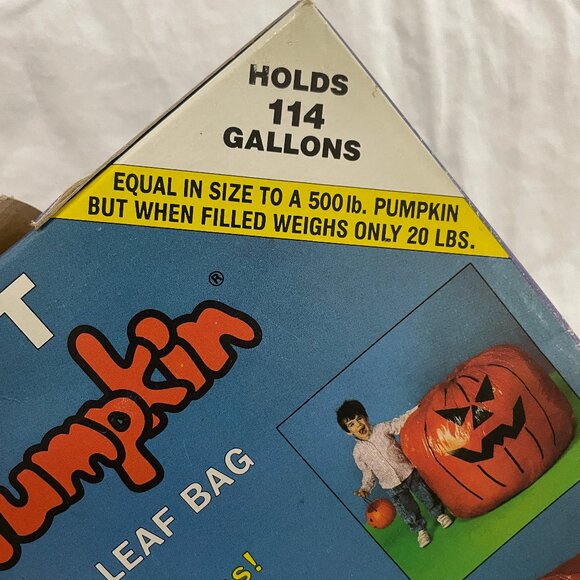 NOS Vintage Halloween Stuff A Pumpkin by Sun Hill Made in USA 114 gallon Leaf - Picture 12 of 14